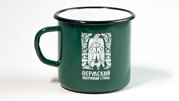 Кружка "Пермский звериный стиль". Цвет: зеленый